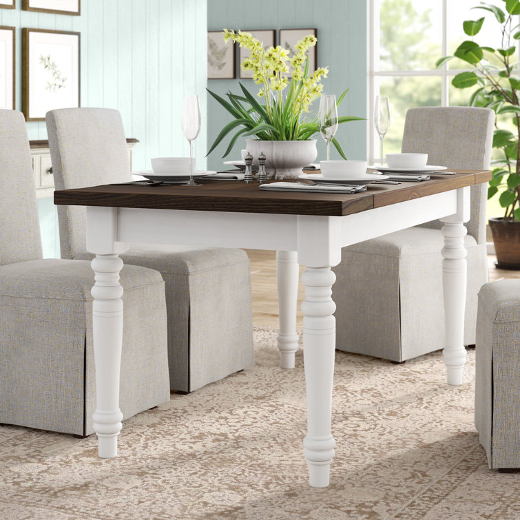 August Grove® Pine Solid Wood Dining Table & Reviews Wayfair